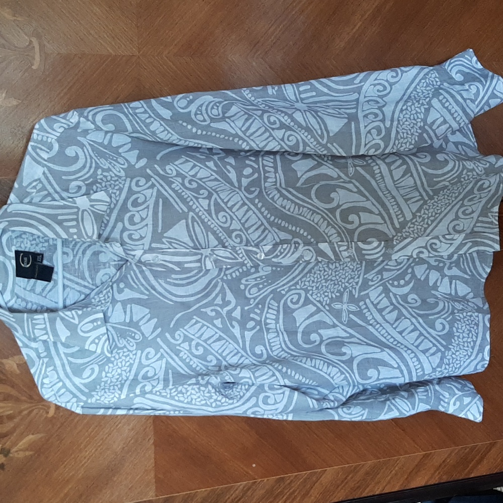 RESORT Just Cavalli men's cotton linen like shirt XXL Greig long sleeved